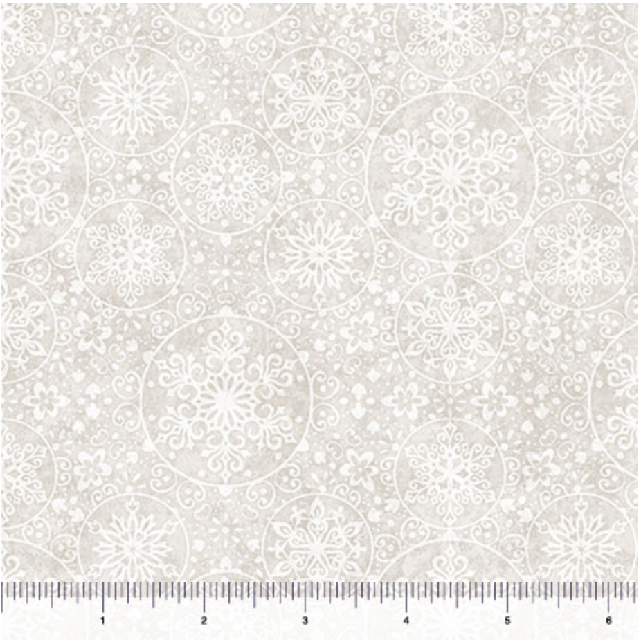 Santa's Workshop - Snowflakes, LT Gray - 31077-K