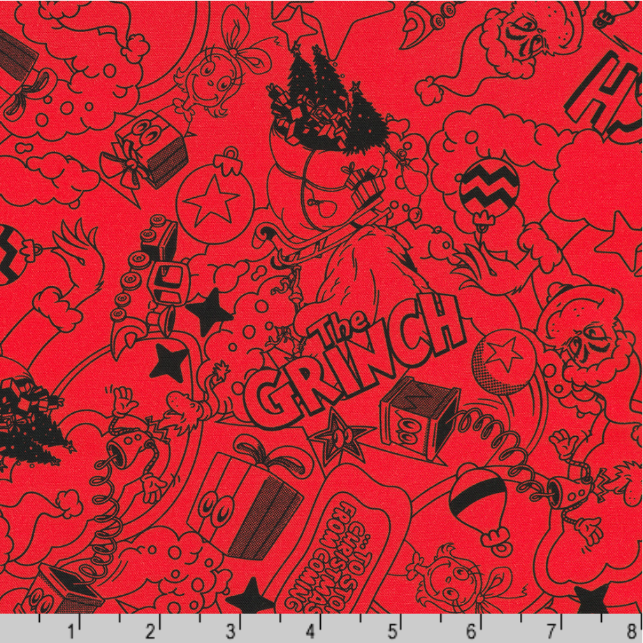 How the Grinch Stole Christmas - Tonal Packed, Red - ADED-23099-3