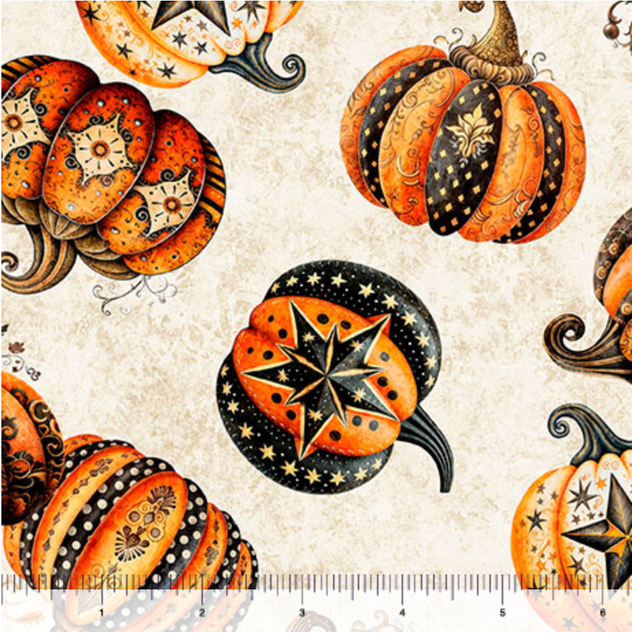 Jeepers Creepers - Decorative Pumpkin Toss, Cream - 31010-E