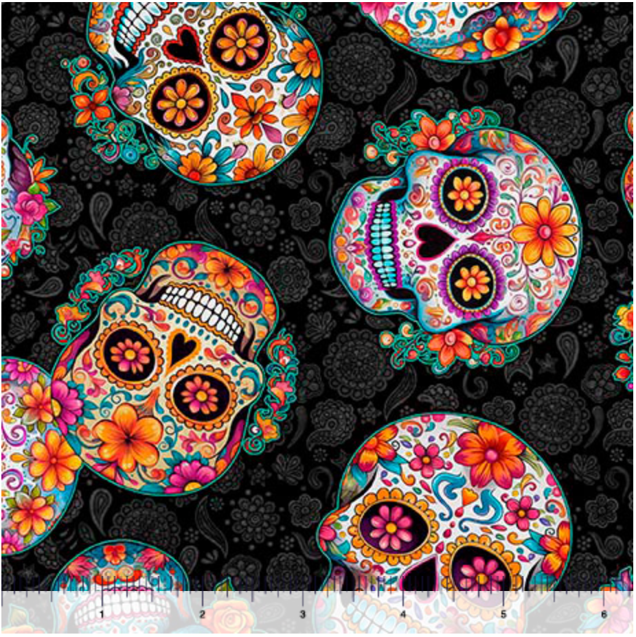 Skullduggery -Sugar Skulls Toss, Charcoal - 31141-J