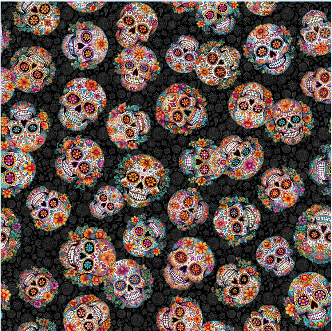 Skullduggery -Sugar Skulls Toss, Charcoal - 31141-J