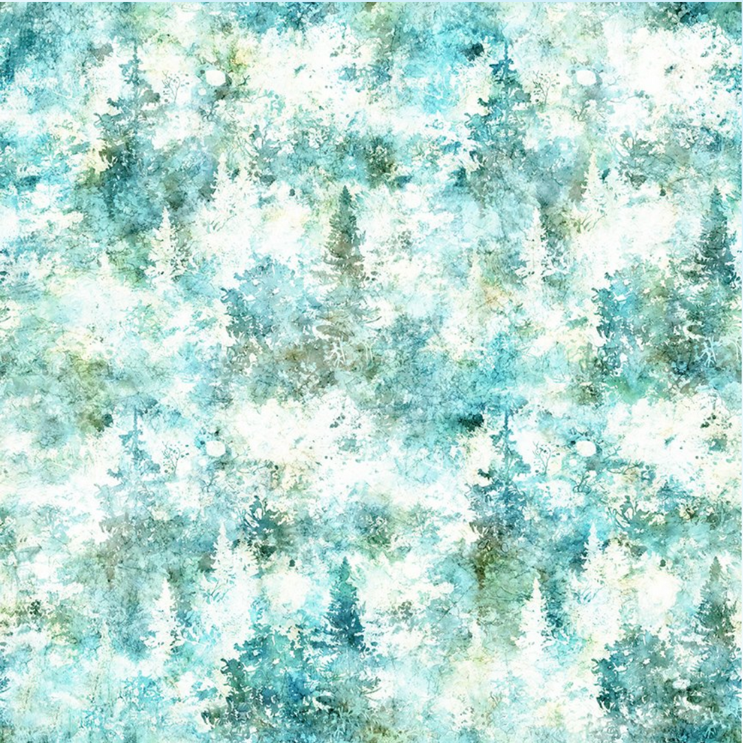 Running with the Pack - Pine Trees, Turquoise - 31102-Q