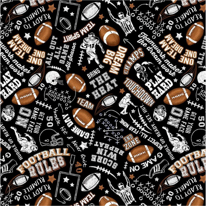Fitness Fanatic - Football Rules, Black - GAIL-CD3717