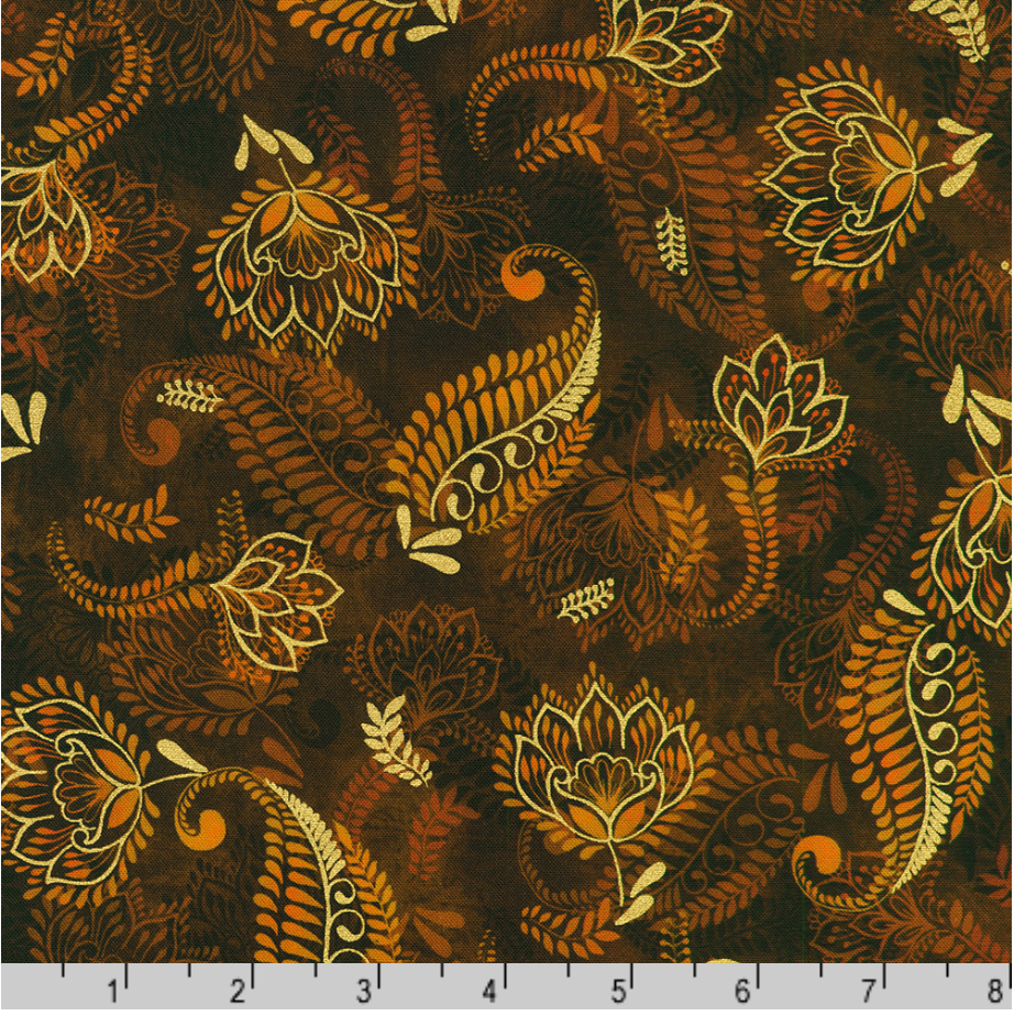 Golden Feathers - Paisley, Redwood - SRKDM-23157-222