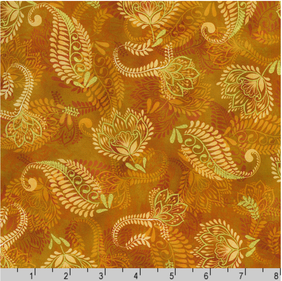 Golden Feathers - Paisley, Orange Spice - SRKDM-23157-322