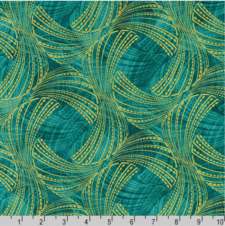 Golden Feathers - Layers, Teal - SRKDM-23159-213