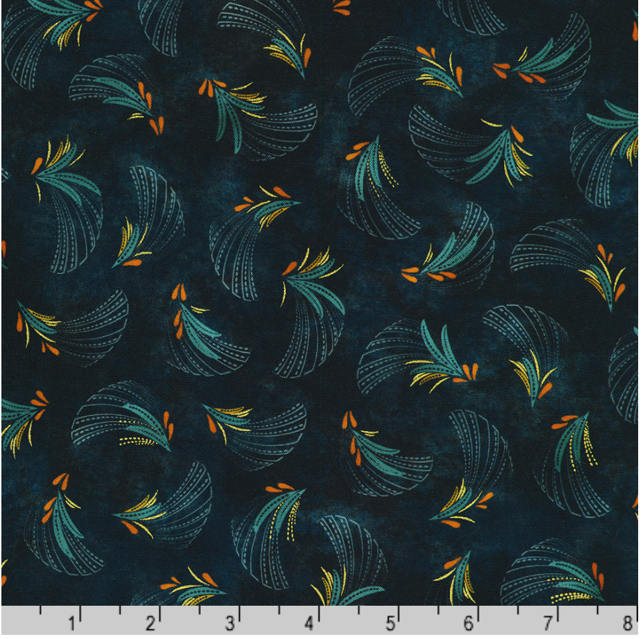 Golden Feathers - Wisps, Navy - SRKDM-23161-9