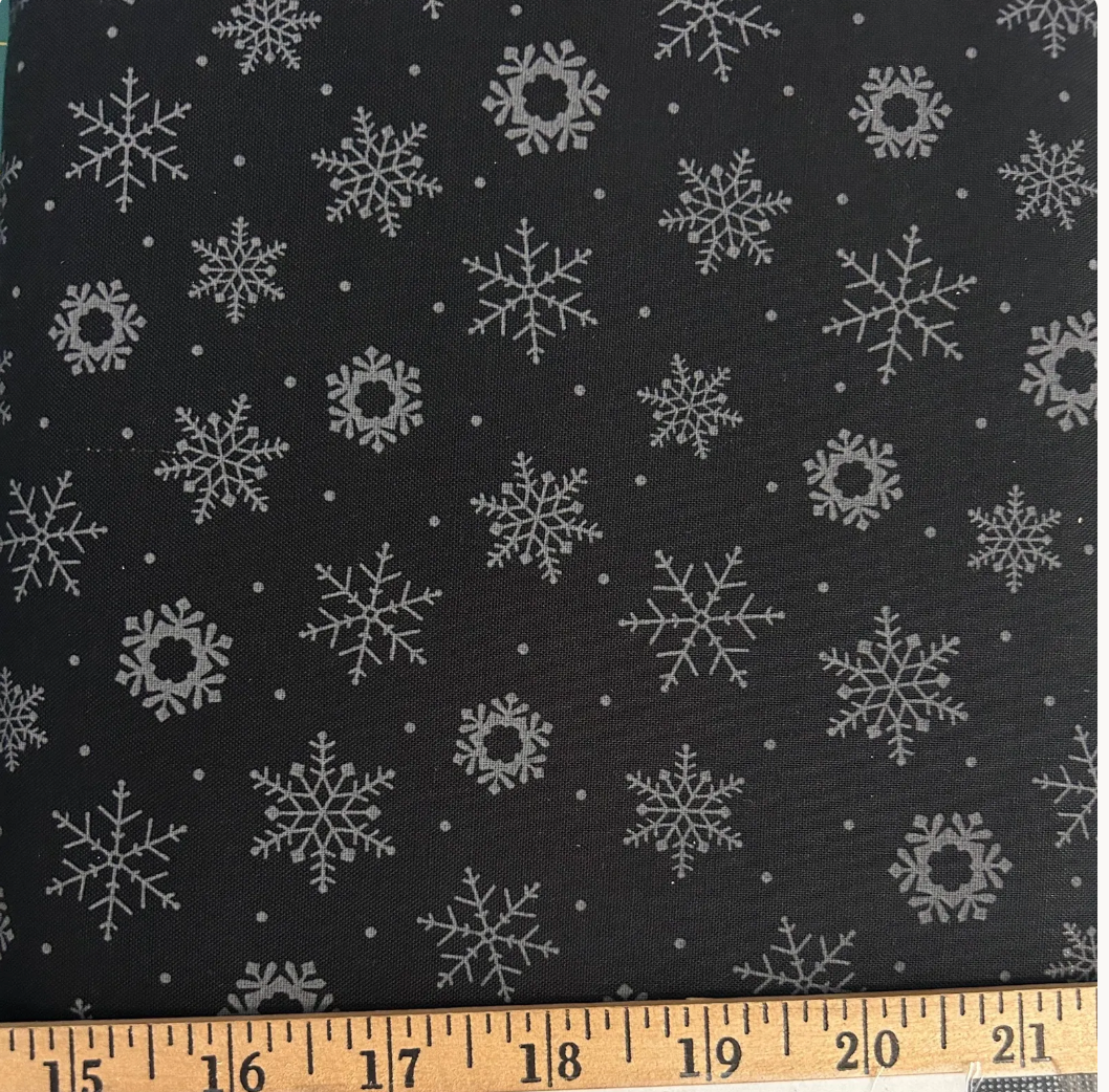 Quilting Illusions - Snowflake, Black - 24600-J