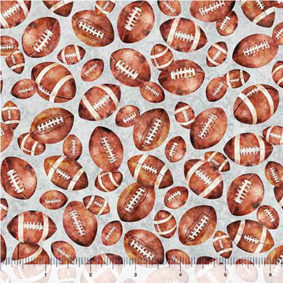 Gridiron Gang - Footballs, Gray -  31983-K