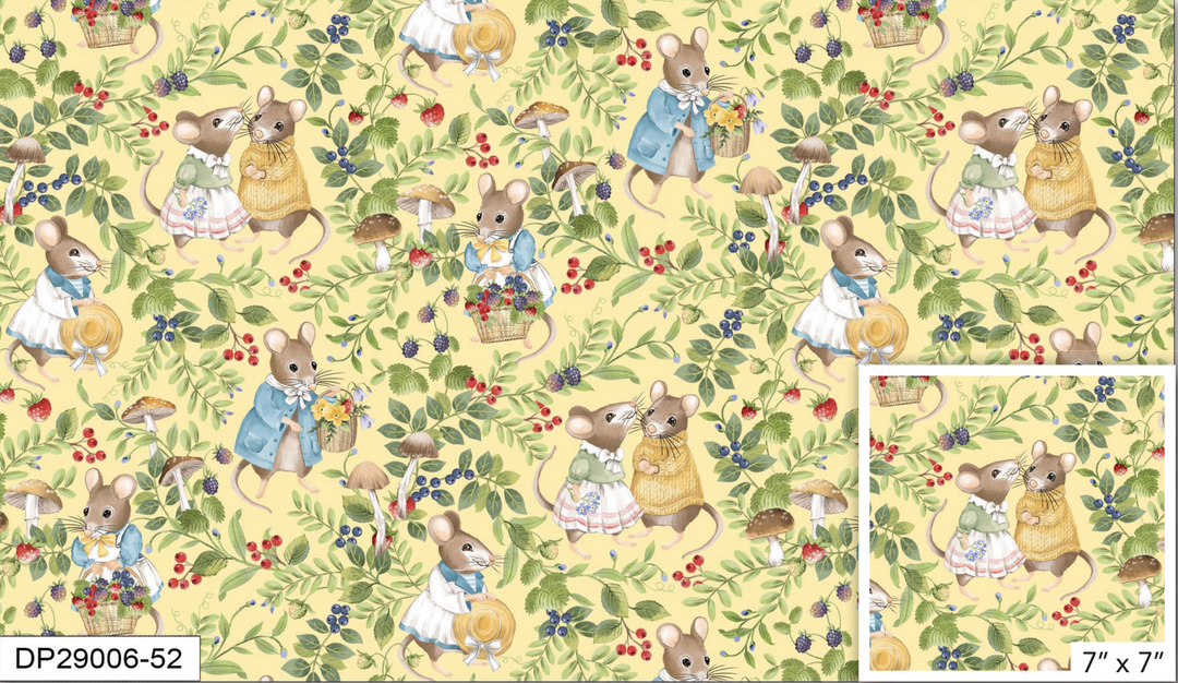 Country Mouse - Scenic Mice, Yellow Multi - DP29006-52