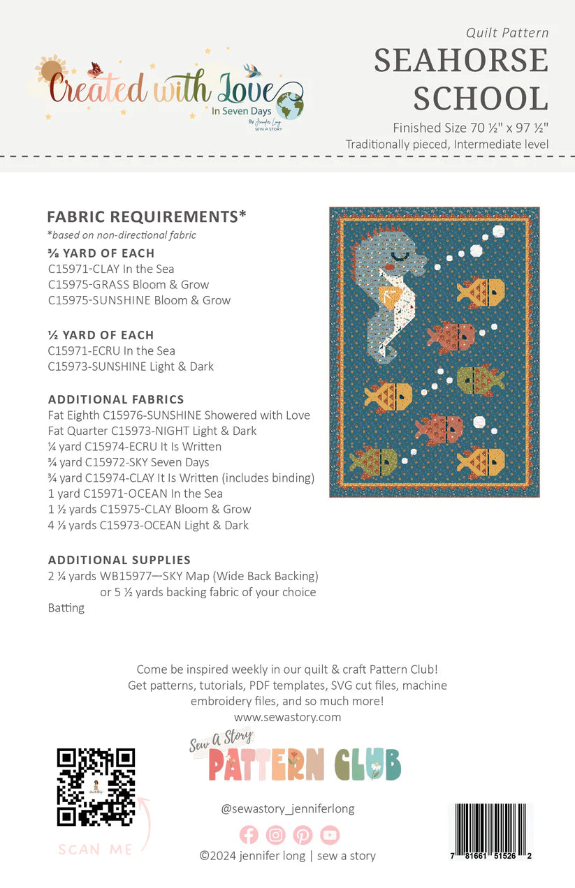 Seahorse School - Quilt Pattern