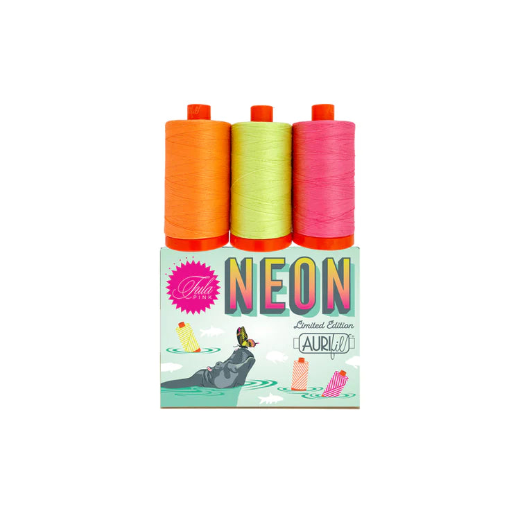 Aurifil Neons by Tula Pink  - set of 3 Large Spools