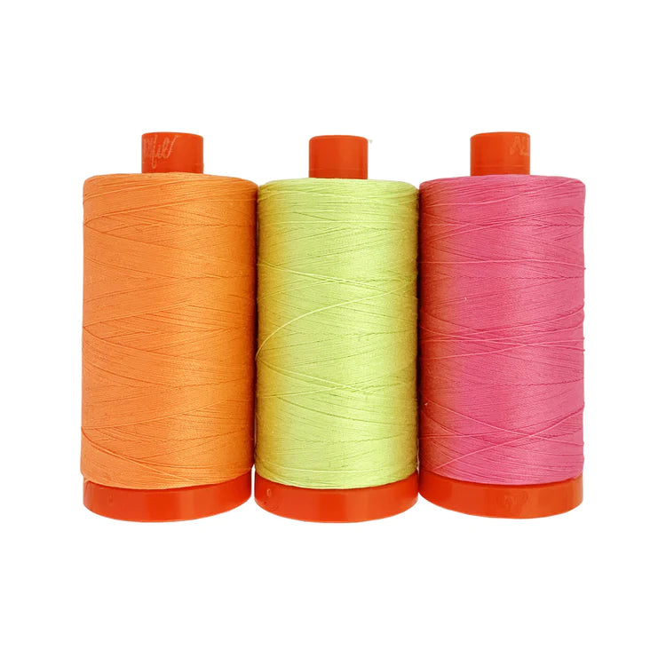 Aurifil Neons by Tula Pink  - set of 3 Large Spools