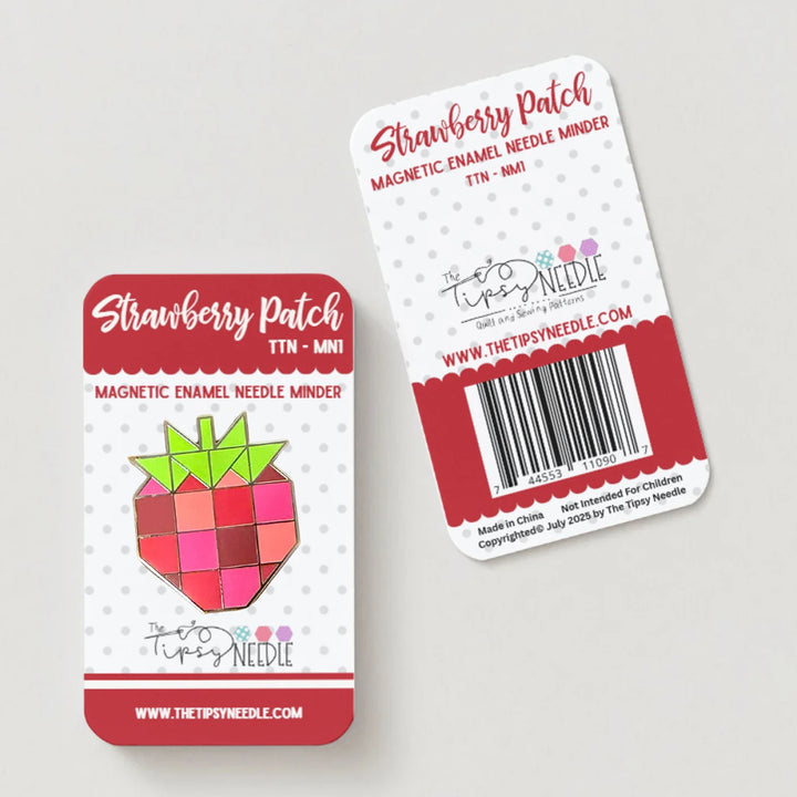 Strawberry Patch Enamel Needle Minder