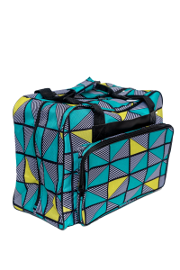 Sewing Machine Tote - Geometric Green & Yellow
