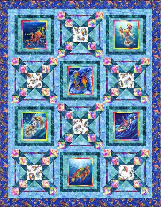 Underwater Rainbow Quilt Pattern