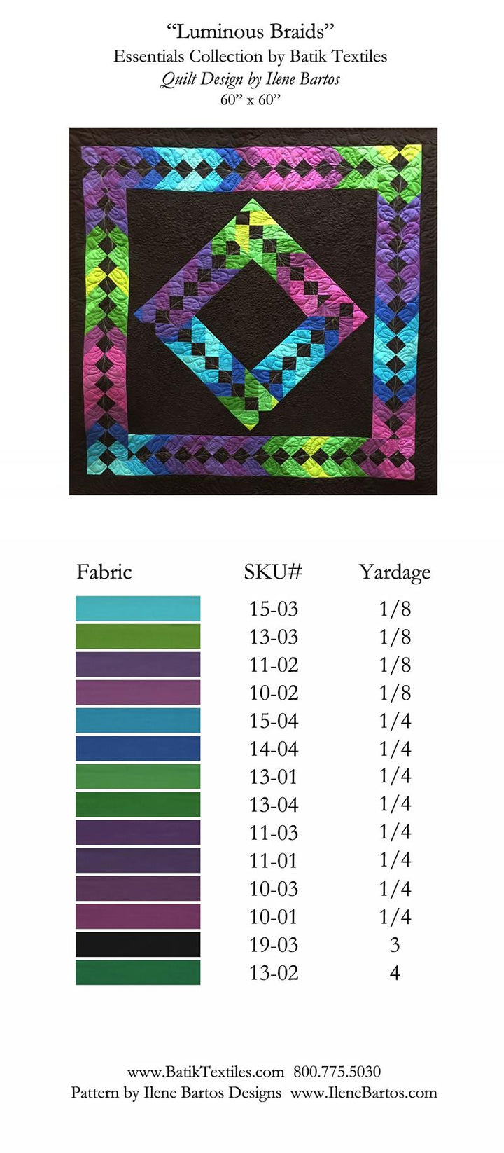 Luminous Braids Quilt Pattern
