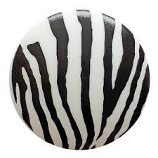 Dill Button 28mm Polyamid Round - Zebra Print 360458