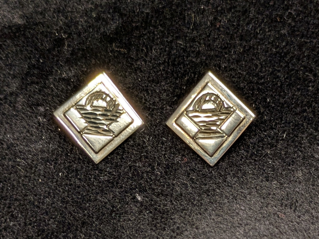 Basket Earrings - Silver
