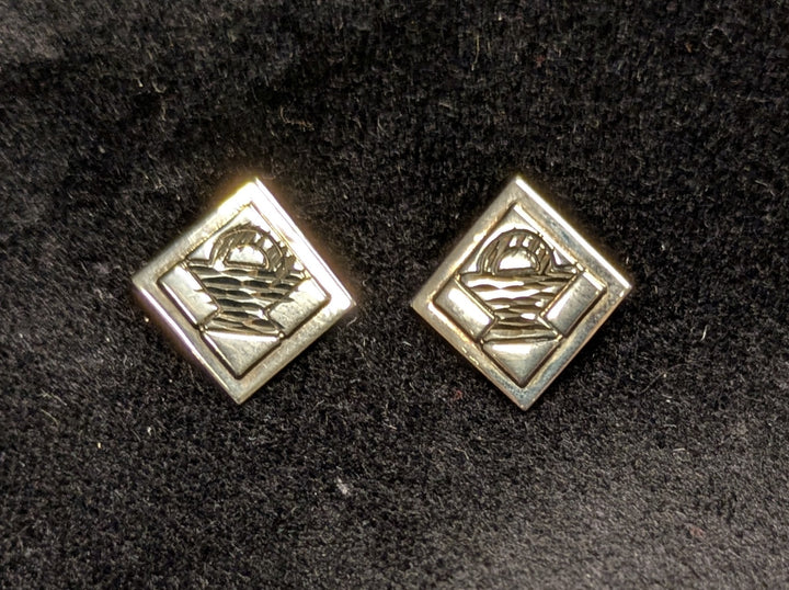 Basket Earrings - Silver