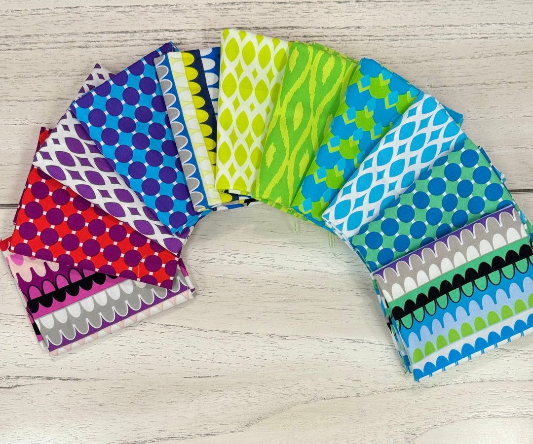 Fat Quarter Bundle - Contempo Brights - set of 11
