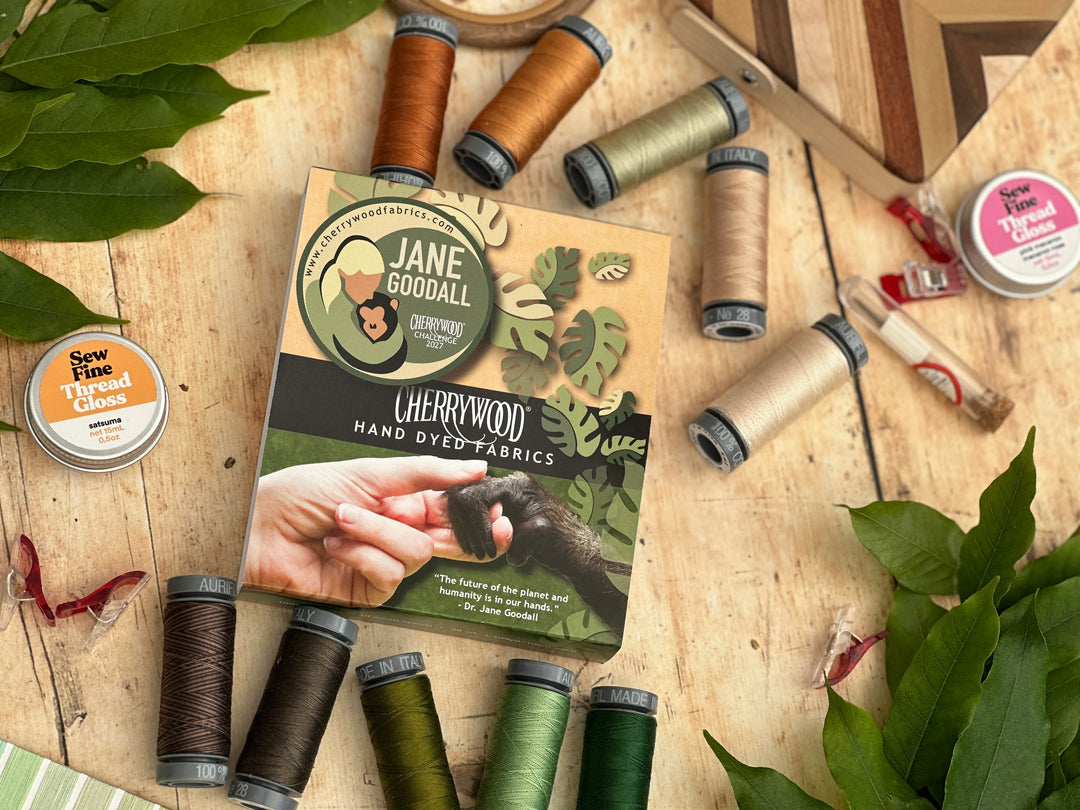 PREORDER Jane Goodall Cherrywood Challenge 2027 Aurifil Thread Box
