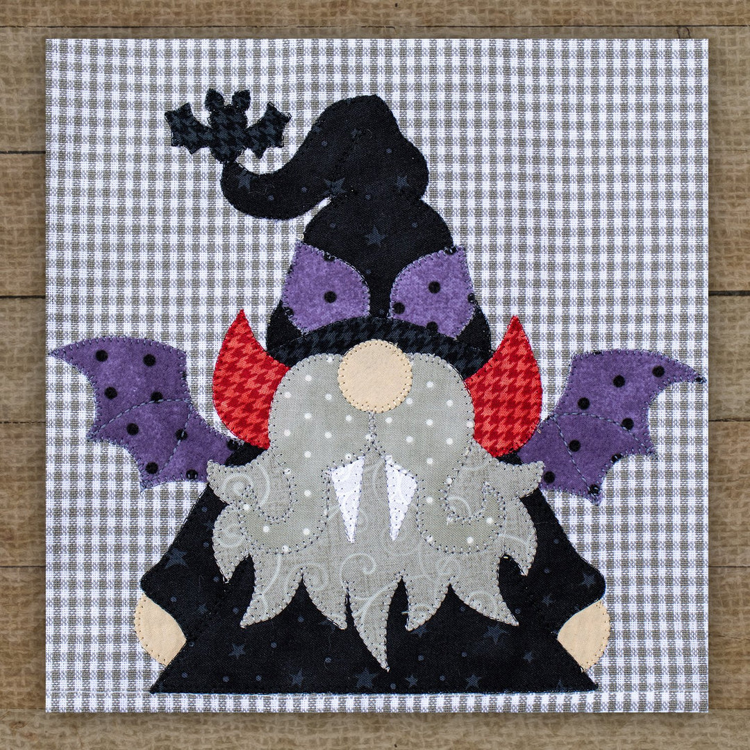 Dracula Gnome pack with precut fused applique pieces