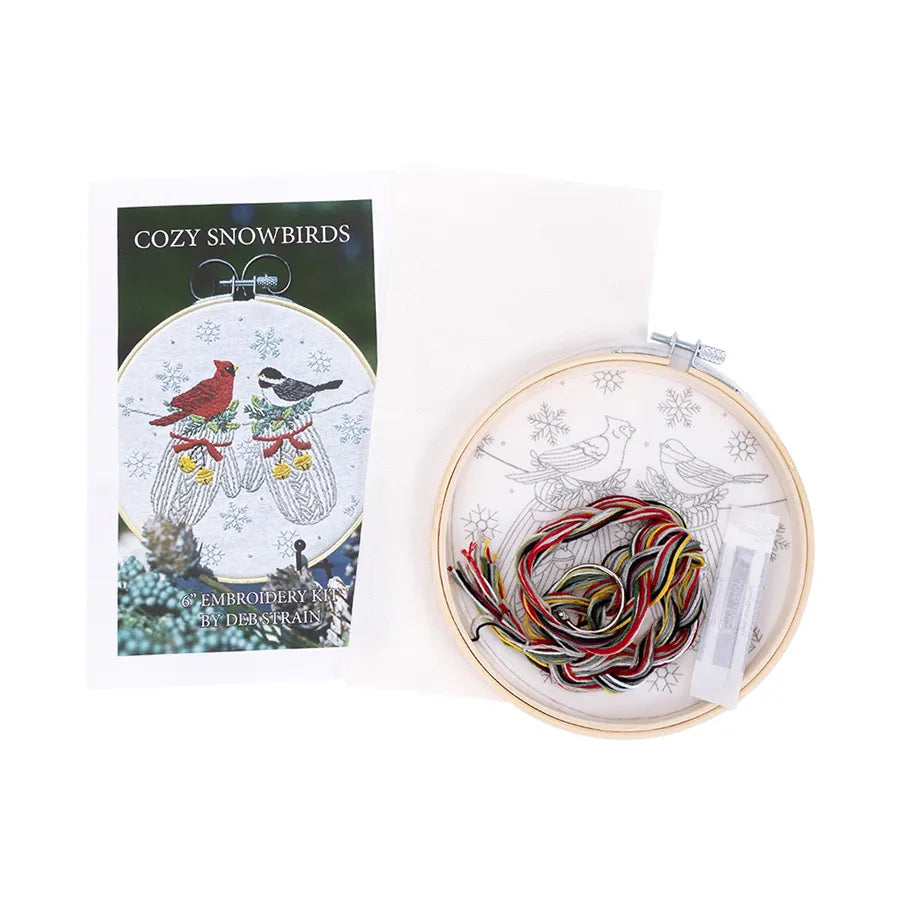 Embroidery Kit - Cozy Snowbirds