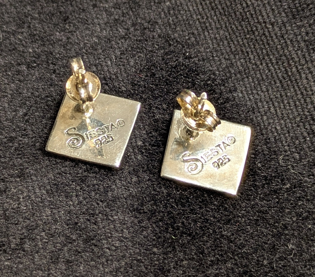 Basket Earrings - Silver
