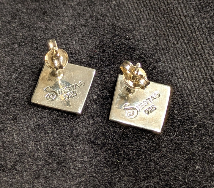 Basket Earrings - Silver