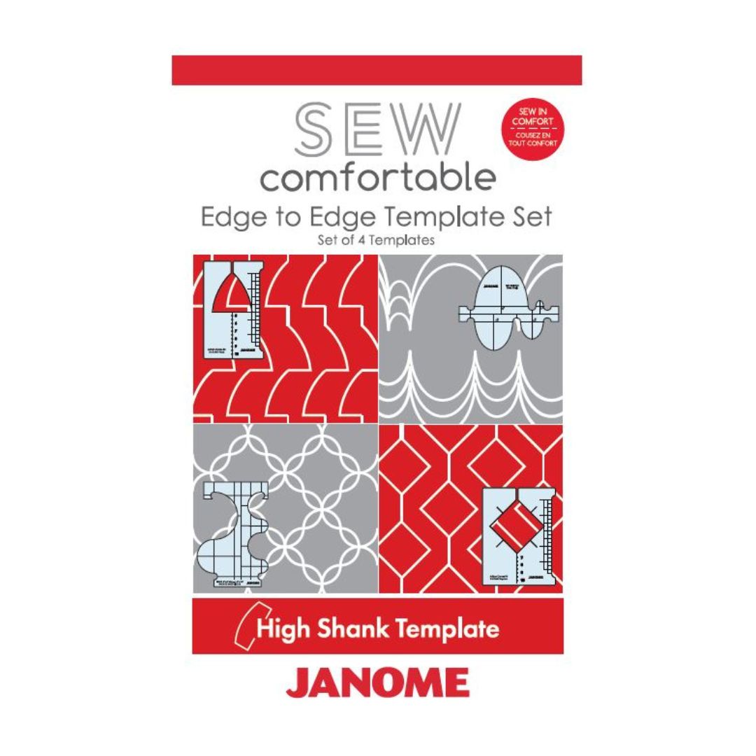 Janome Edge to Edge Template Set - Set of 4, high shank