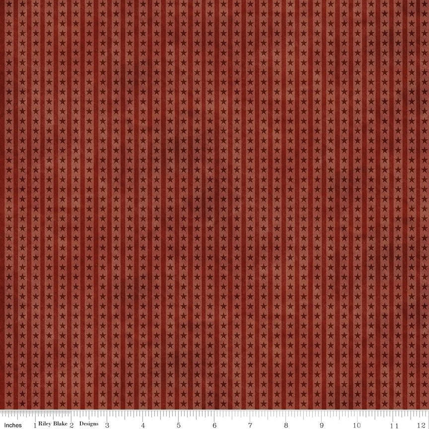 Northern Christmas - Star Stripes, Red - C17836-RED