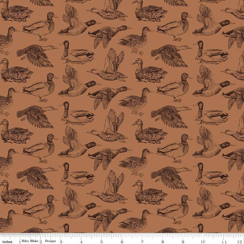Plaid-Venture Club - Ducks, Nutmeg - C17040