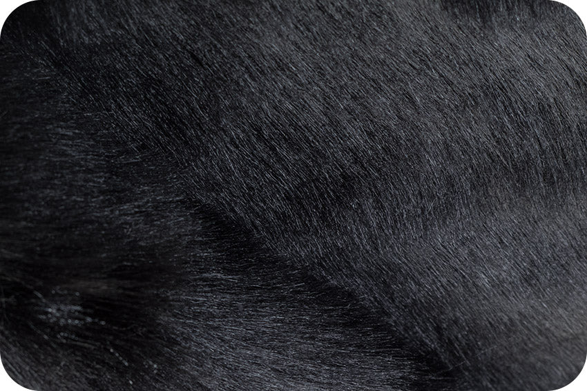 Fun Fur Cuts - Grizzly Black - Short Pile -  9" x 12"