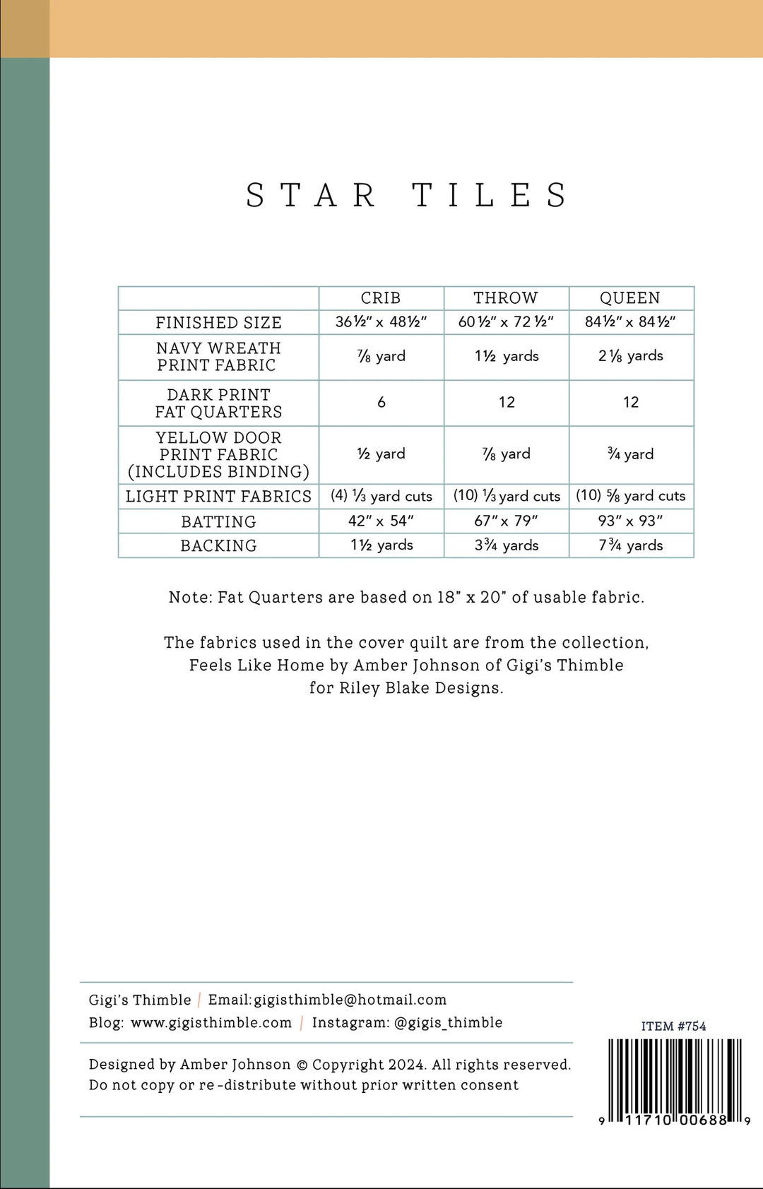 Star Tiles - Quilt Pattern