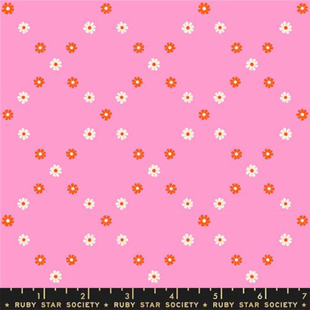 Best Day Ever - Diamond Flowers, Flamingo - RS0107-14