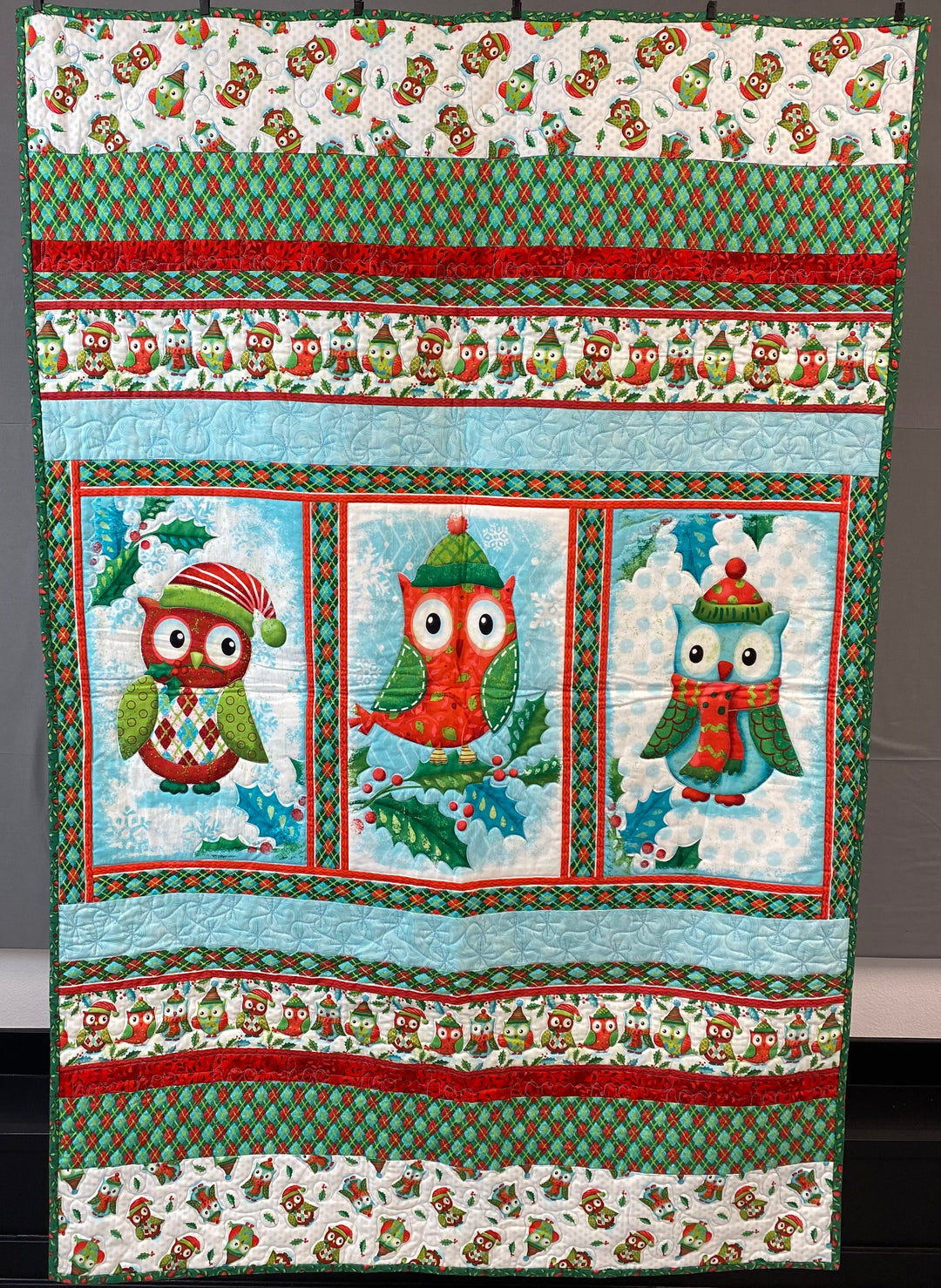 Finished Quilt - Winter Owls