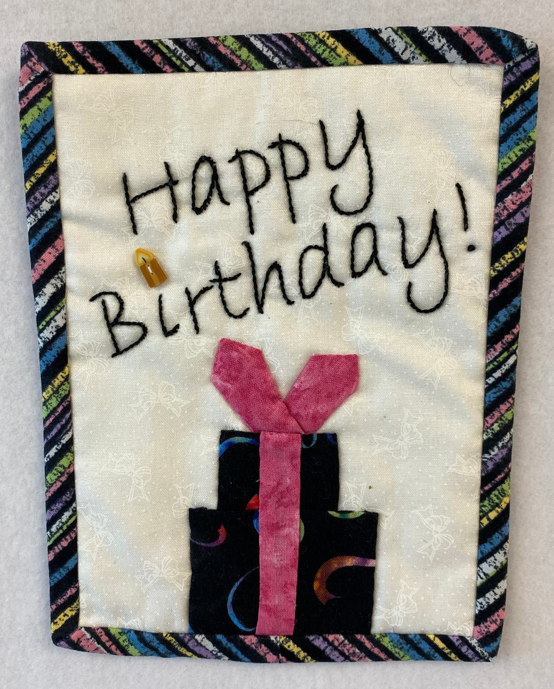 Finished Wall Hanging - Happy Birthday Mini Wall Hanging