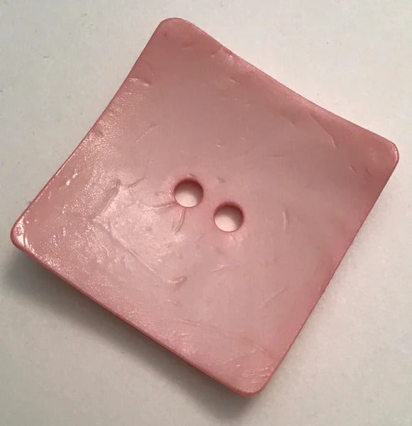 Dill Button 60mm Square - Pale Pink 410148