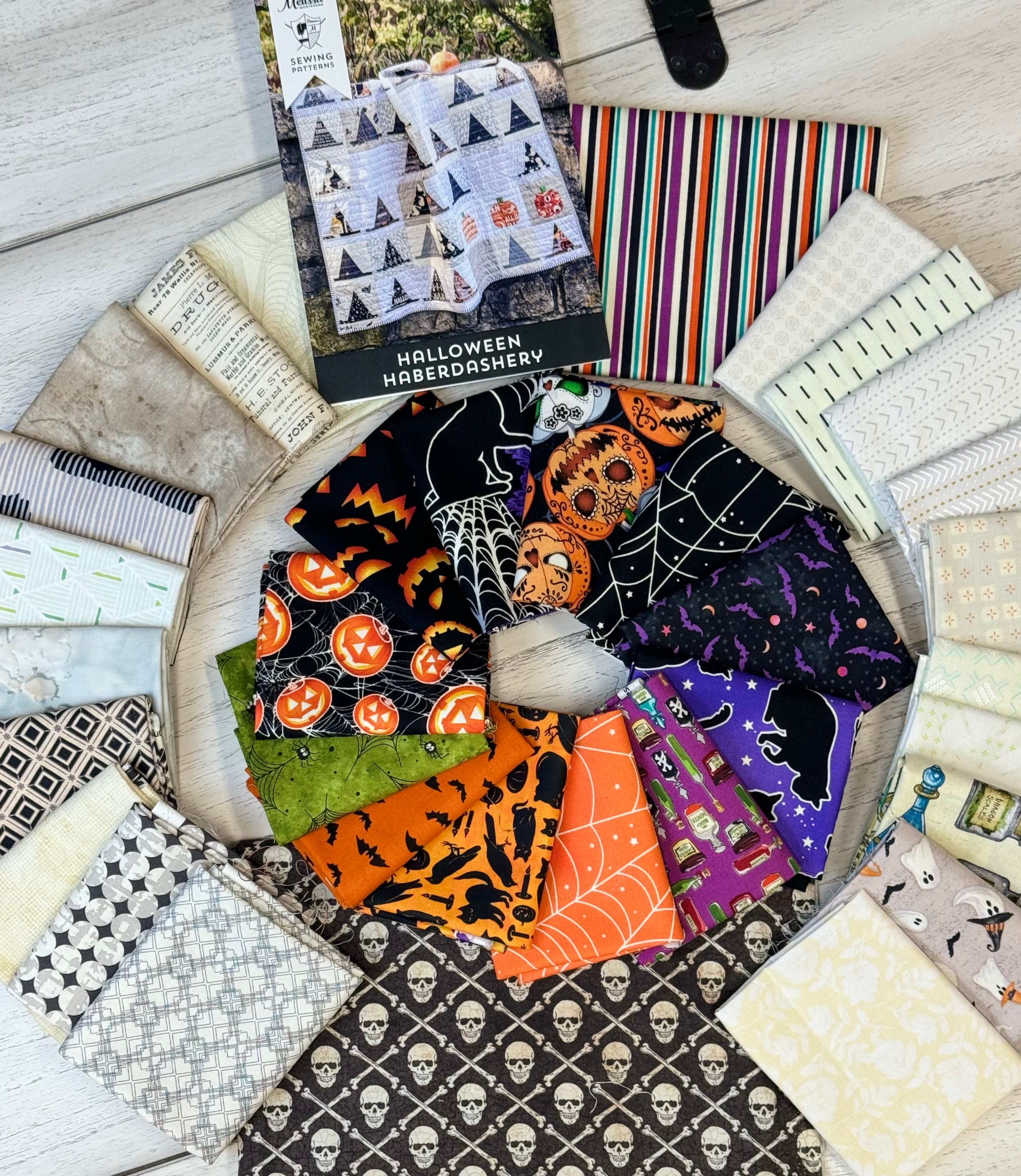 Kit 1220 - Halloween Haberdashery Quilt Kit – Mended Hearts