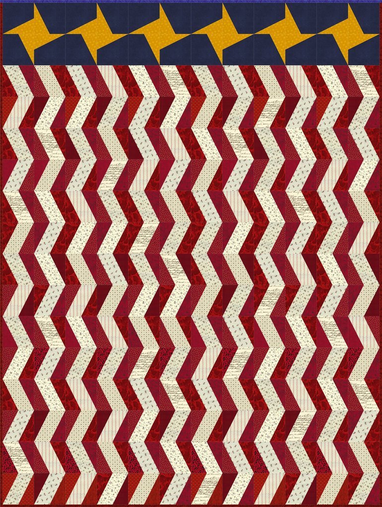 Kit 1198 - Long May She Wave - Mini Quilt