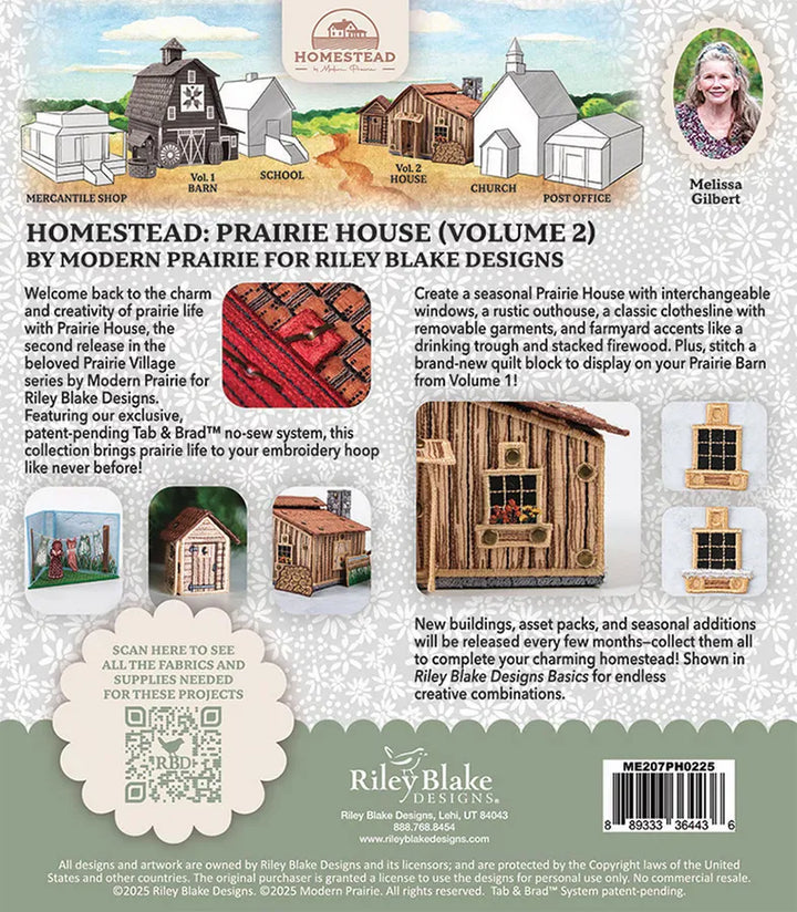 Homestead: Vol. 2 - Prairie House & Accessories - Machine Embroidery