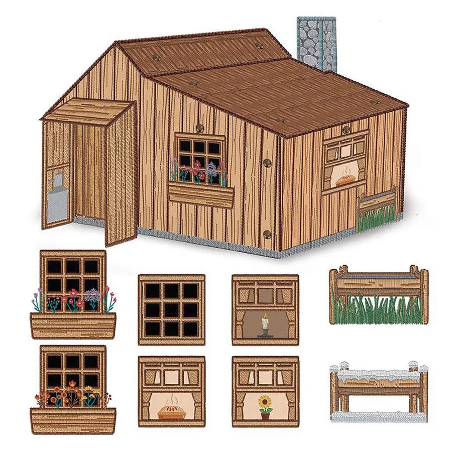 Homestead: Vol. 2 - Prairie House & Accessories - Machine Embroidery