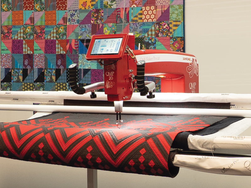 Janome Long arm Red - Quilt Maker Pro 20 with 12 Foot Frame and Pro Stitcher