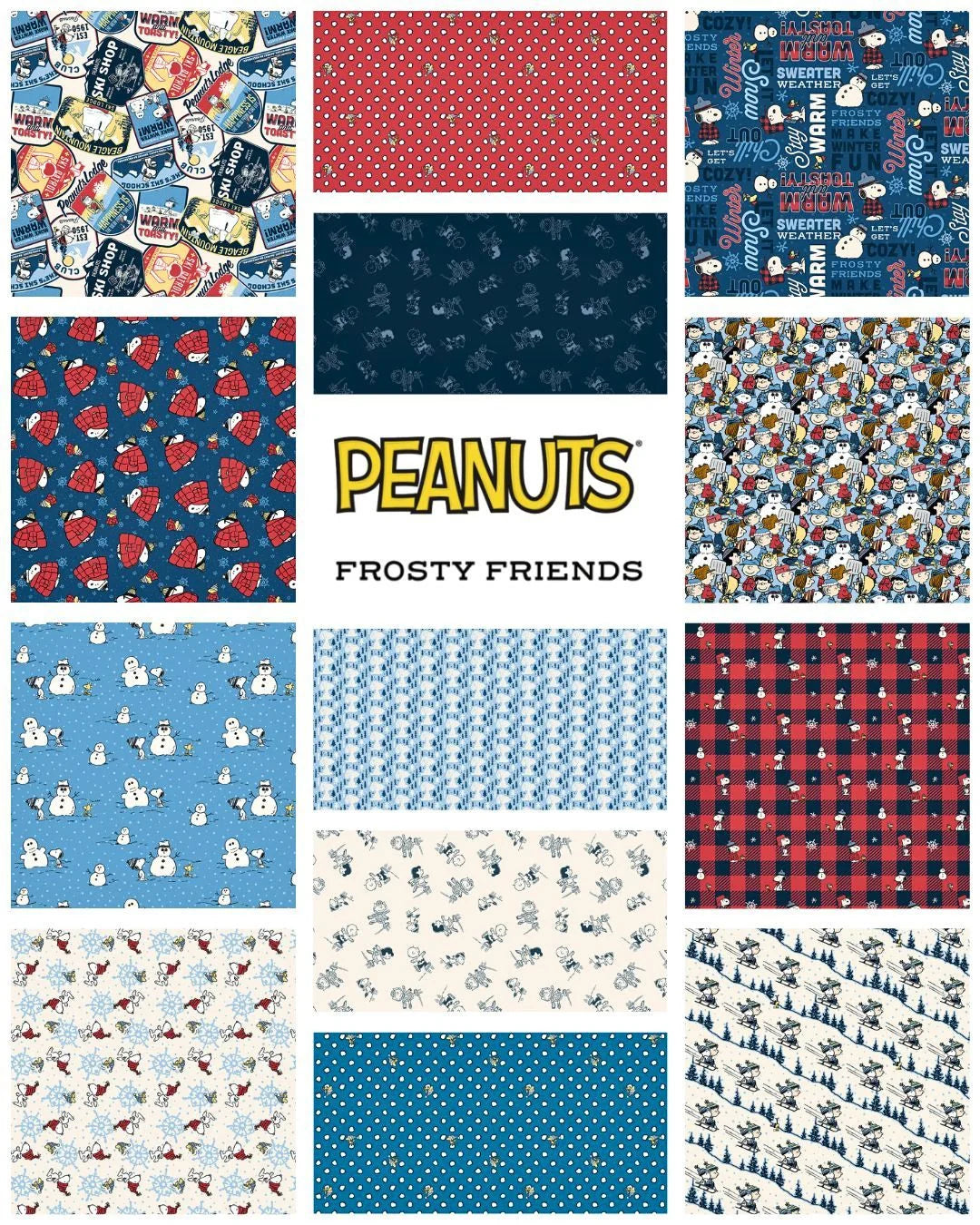 Peanuts - Frosty Friends - Fat Quarter Bundle