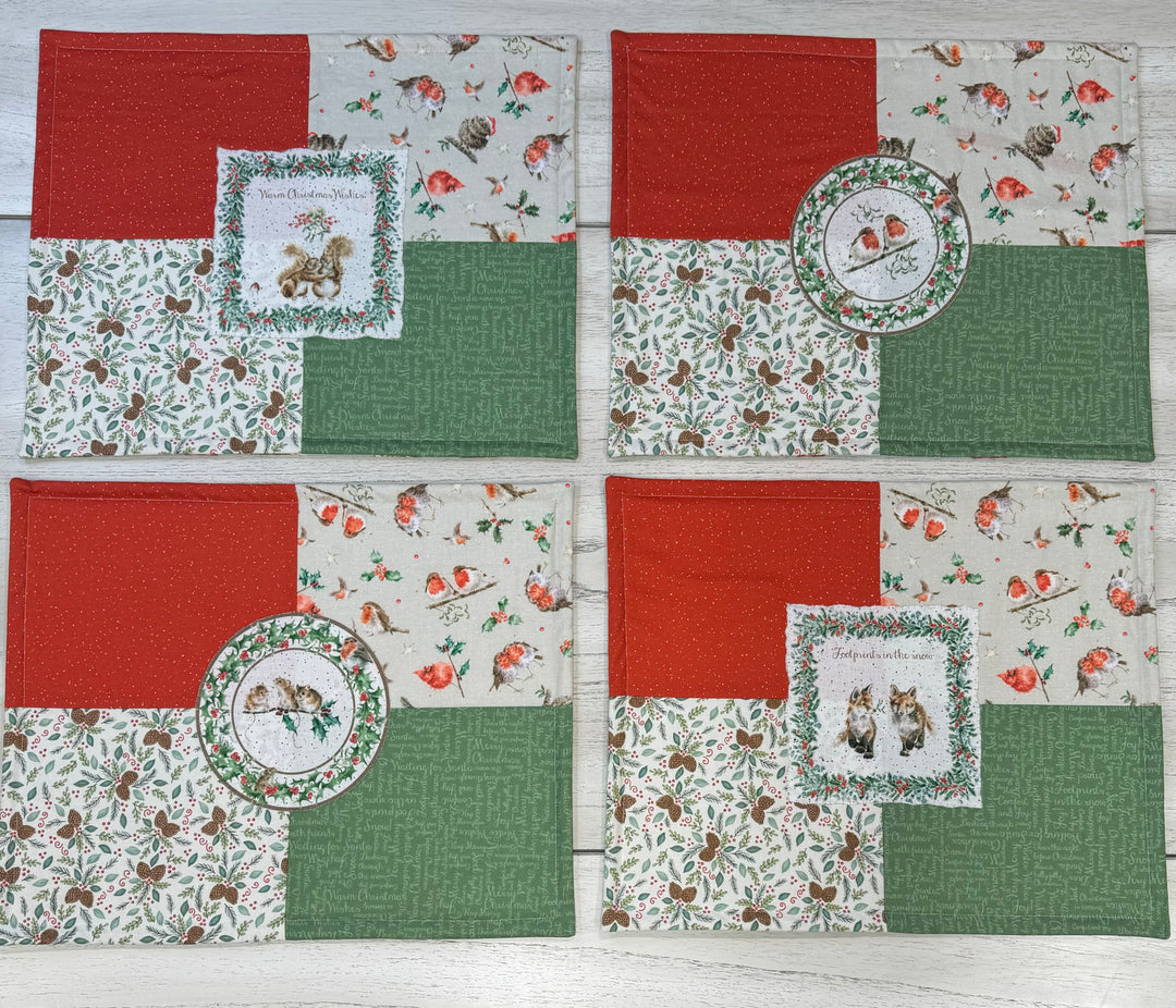 Kit 1225 - Four Square Placemats - Christmas