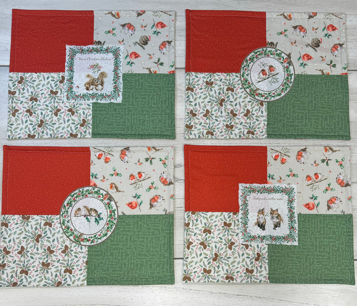 Kit 1225 - Four Square Placemats - Christmas