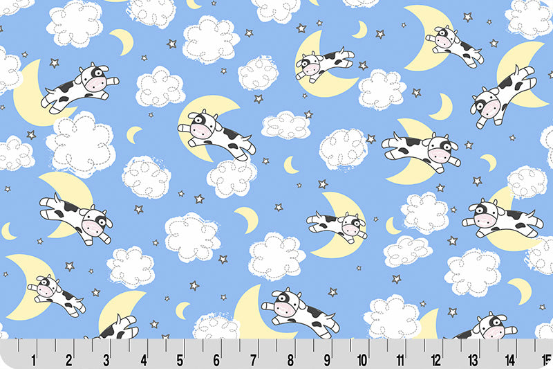 Quilting Cuddle - Goodnight Farm Over The Moon, Blue