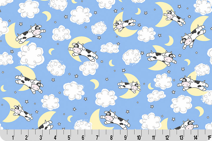 Quilting Cuddle - Goodnight Farm Over The Moon, Blue