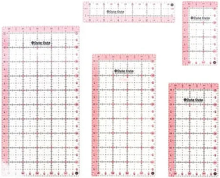 Lori Holt Cute Cuts - Rectangle Ruler Set - package of 5